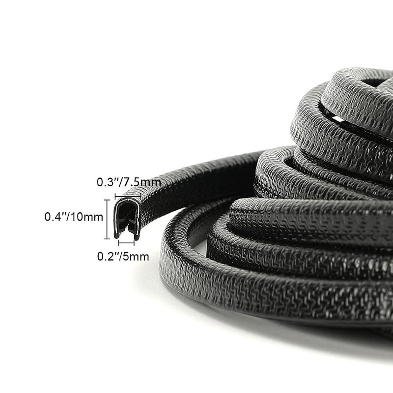 Winunite 16.4ft (5m) Car Door Edge Guards Black â€“ Rubber, No Glue, U-Shaped, Built-in Metal Clips, Fits Most Vehicles, Fade-Resistant, Scratch- and Chip-Resistant â€“ Reduces Dings in Parking Lots - Image 4